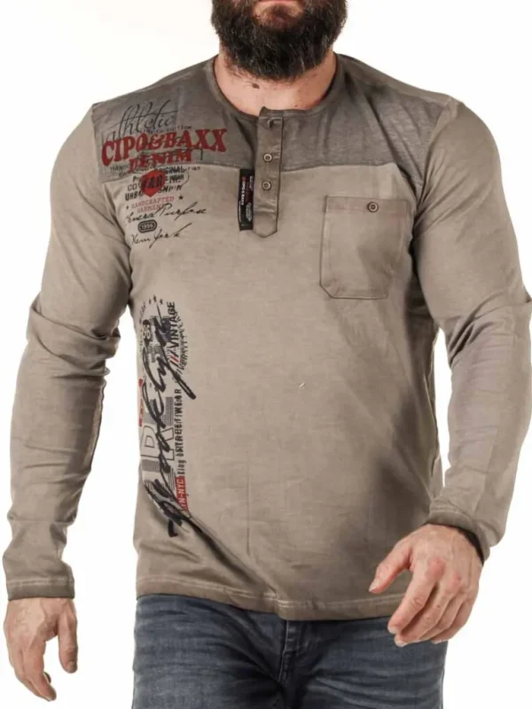 Arlon Longsleeve - Morkegra^Cipo & Baxx Sale