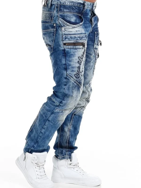 Asphalt Law Jeans - Morkebla^Cipo & Baxx Cheap