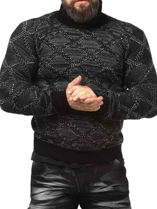 Balton Strikket Troje - Sort/Gra^Rusty Neal Hot