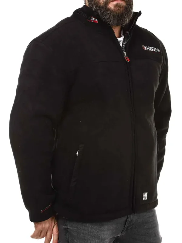 Bolt Geo Norway Fleecejakke - Sort^Geographical Norway Fashion