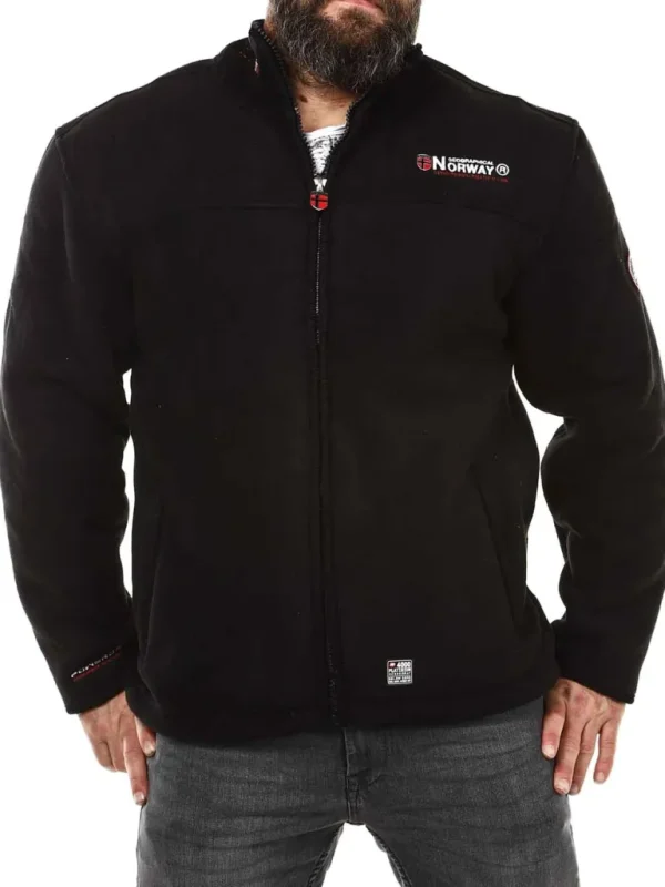 Bolt Geo Norway Fleecejakke - Sort^Geographical Norway Fashion