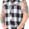 Checkshirt Sleeveless Skjorte - Hvid/Sort^Urban Classics Discount