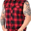 Checkshirt Sleeveless Skjorte - Rod/Sort^Urban Classics New