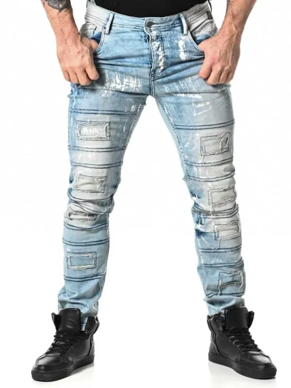 Destroyed Jeans - Lyseblå^Cipo & Baxx Fashion