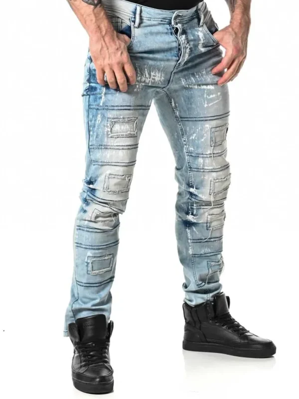 Destroyed Jeans - Lyseblå^Cipo & Baxx Fashion