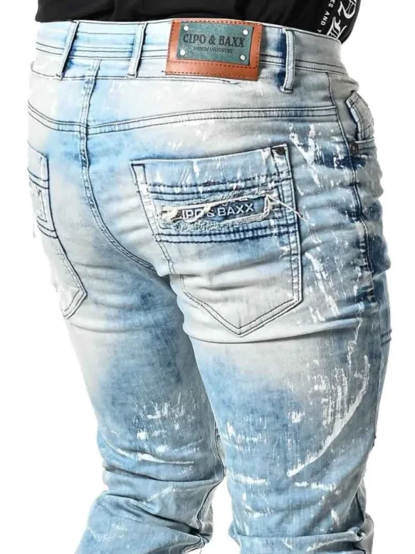 Destroyed Jeans - Lyseblå^Cipo & Baxx Fashion