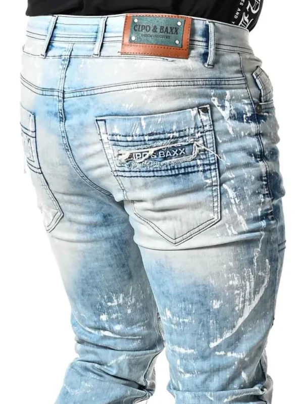Destroyed Jeans - Lyseblå^Cipo & Baxx Shop
