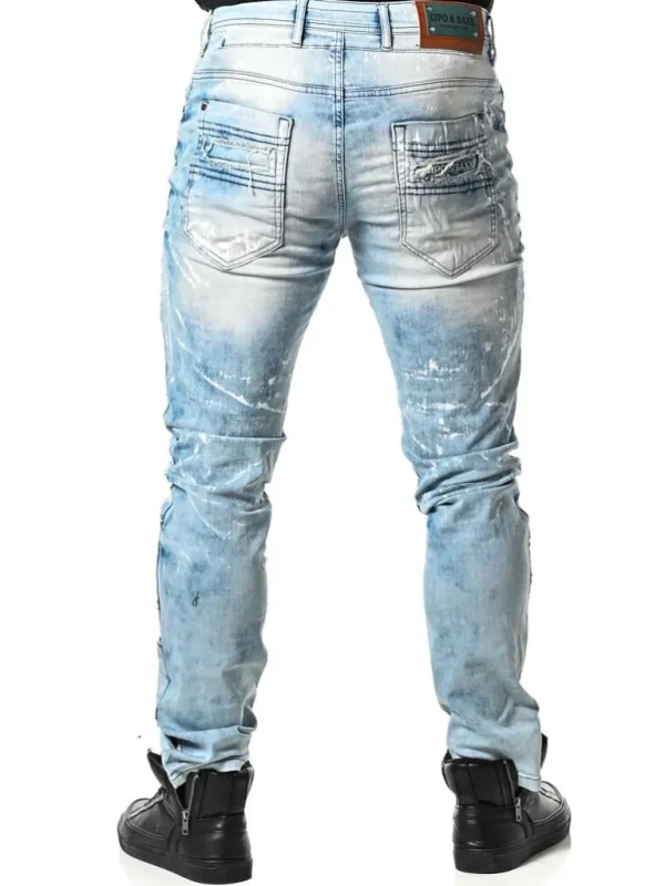 Destroyed Jeans - Lyseblå^Cipo & Baxx Shop