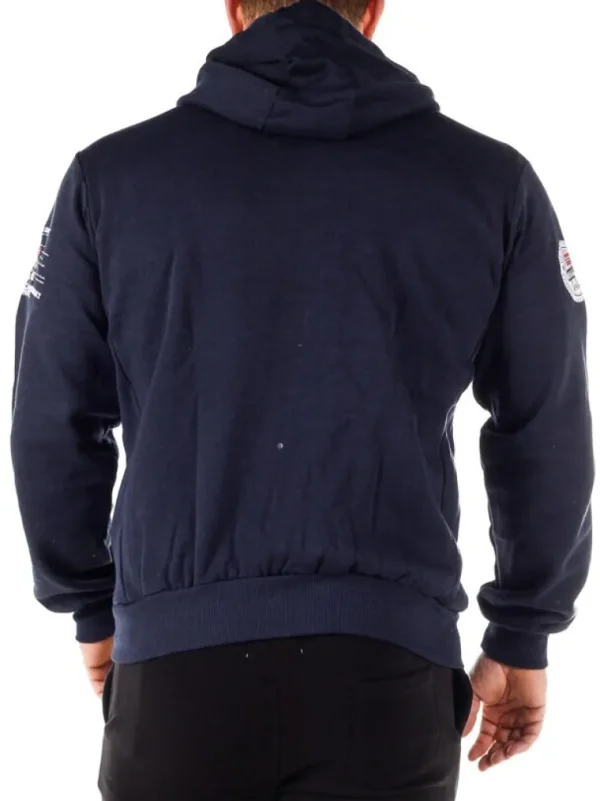 Fighter Geo Norway Zip Hoodie - Morkebla^Geographical Norway Fashion