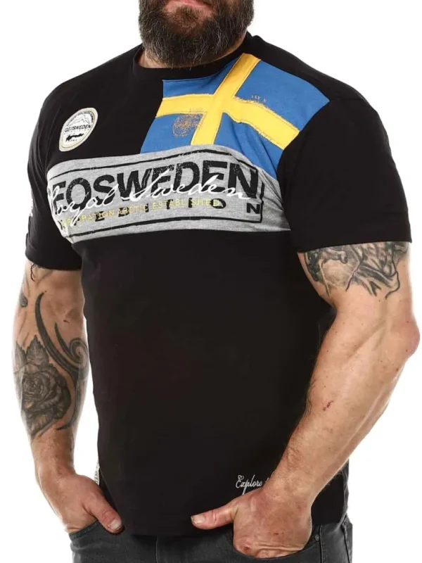 Fresco Sweden T-Shirt - Sort^Geographical Norway Shop