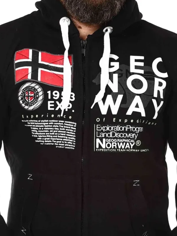 Gasado Geo Norway Hoodie - Sort^Geographical Norway Shop