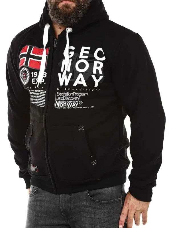 Gasado Geo Norway Hoodie - Sort^Geographical Norway Shop