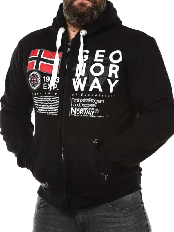 Gasado Geo Norway Hoodie - Sort^Geographical Norway Shop