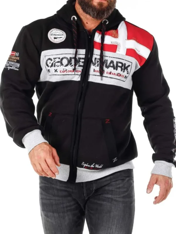 Geo Denmark Hoodie - Sort^Geographical Norway Flash Sale