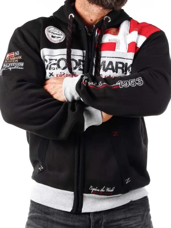 Geo Denmark Hoodie - Sort^Geographical Norway Flash Sale