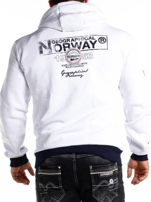 Geo Norway Hoodie - Hvid^Geographical Norway Cheap