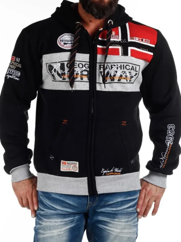 Geo Norway Hoodie - Sort^Geographical Norway Best