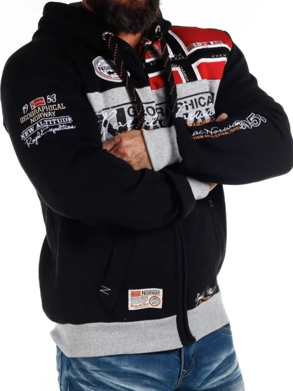 Geo Norway Hoodie - Sort^Geographical Norway Best