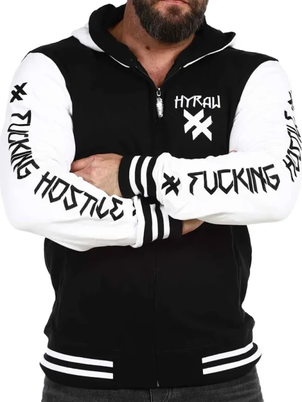 Hostile Collegejakke - Sort/Hvid^Hyraw Fashion