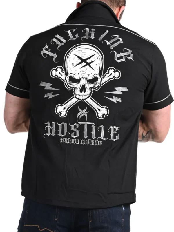 Skull Cross Skjorte - Sort^Hyraw Cheap