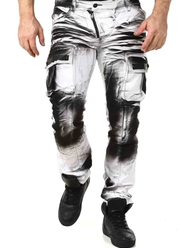 Jethro Jeans - Hvid/Sort^Kingz Discount