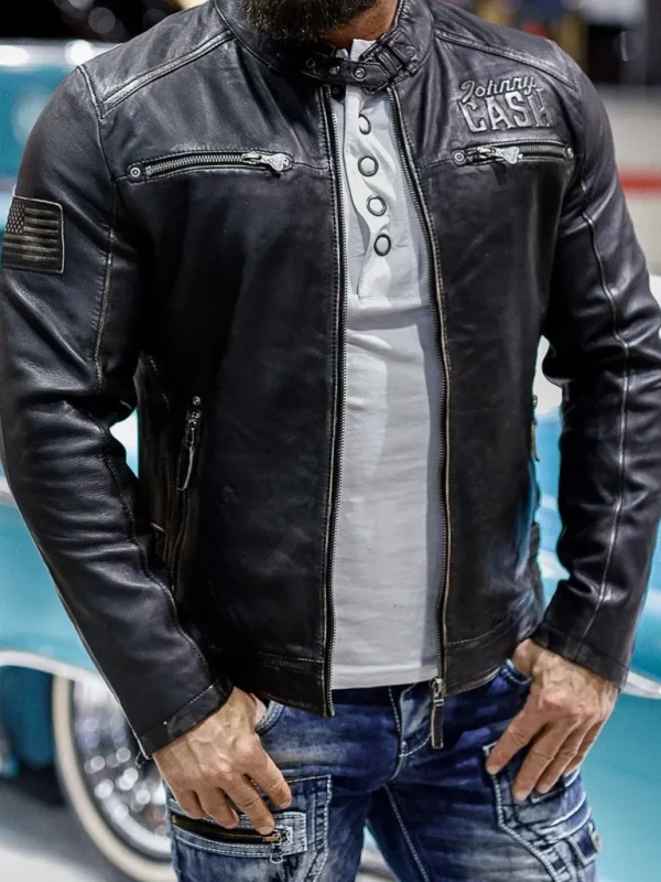 Johnny Cash Skindjakke - Sort^Gipsy Flash Sale