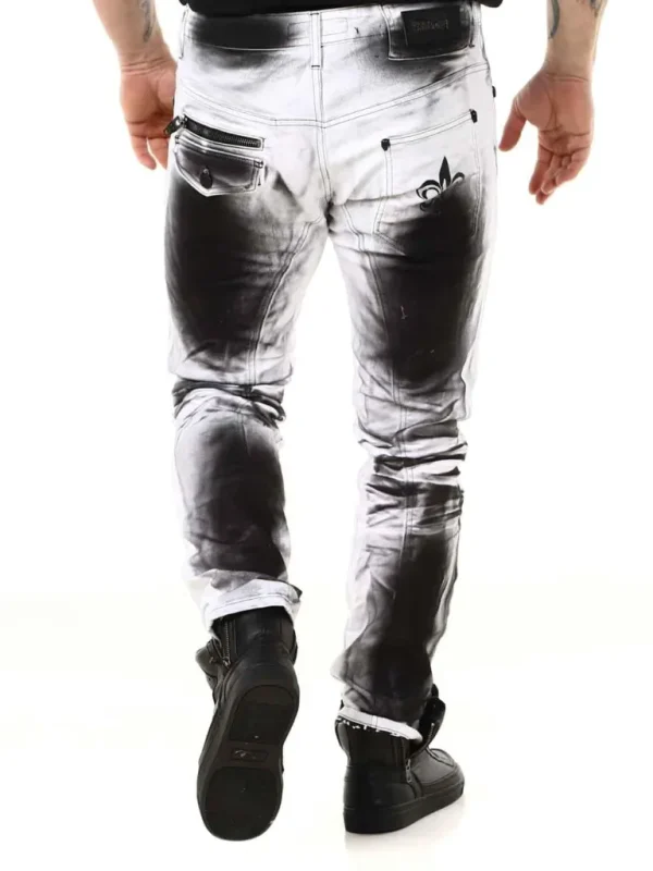 Lazarus Jeans - Hvid/Sort^Kingz Cheap