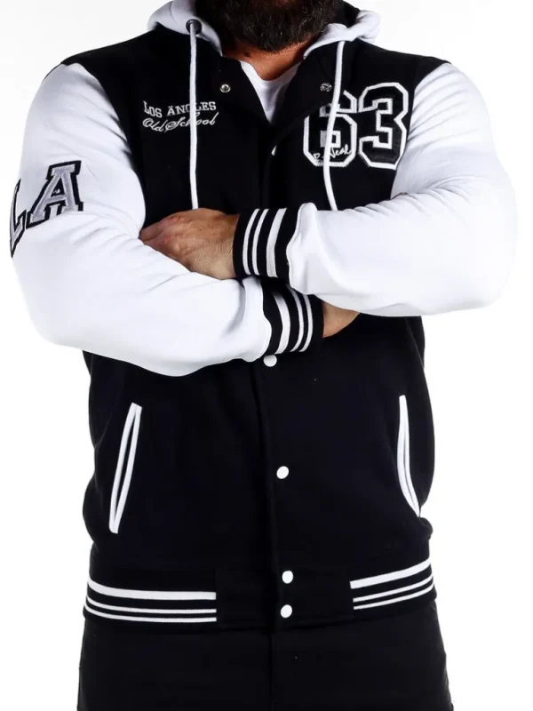Los Angeles Collegejakke - Sort/Hvid^Rusty Neal Sale
