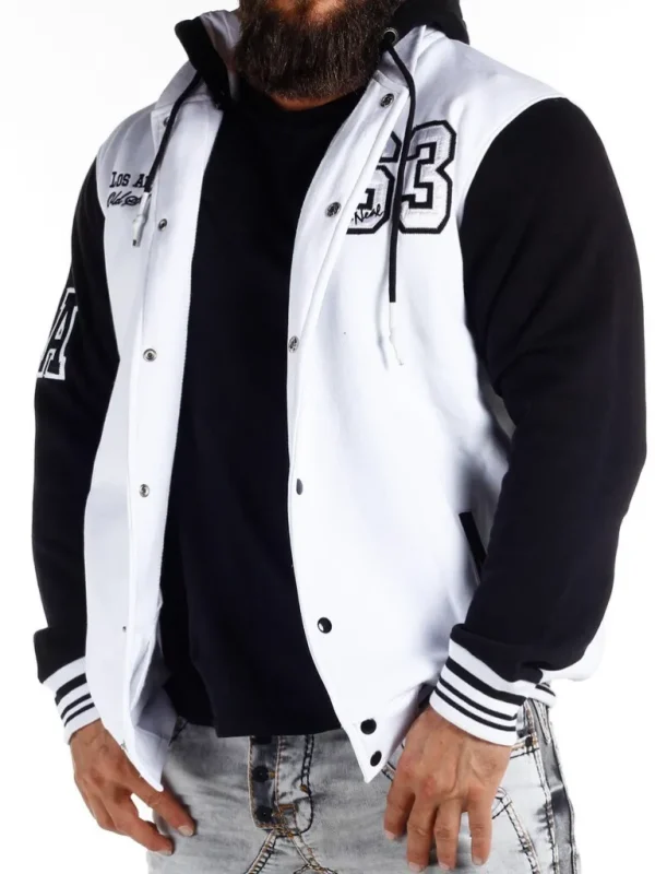 Los Angeles Collegejakke - Hvid/Sort^Rusty Neal New