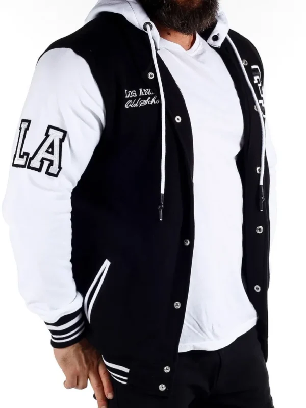 Los Angeles Collegejakke - Sort/Hvid^Rusty Neal Sale