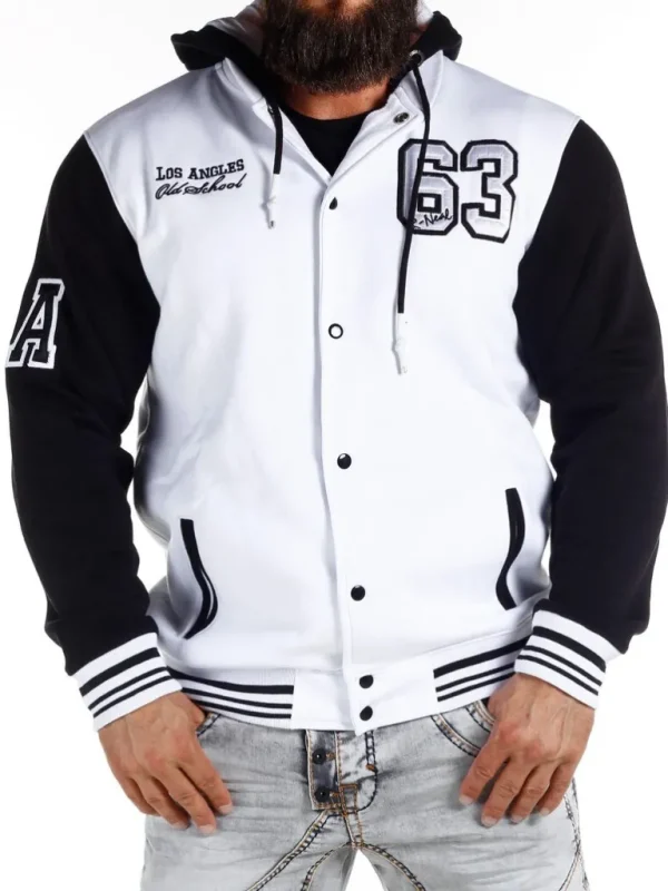 Los Angeles Collegejakke - Hvid/Sort^Rusty Neal New