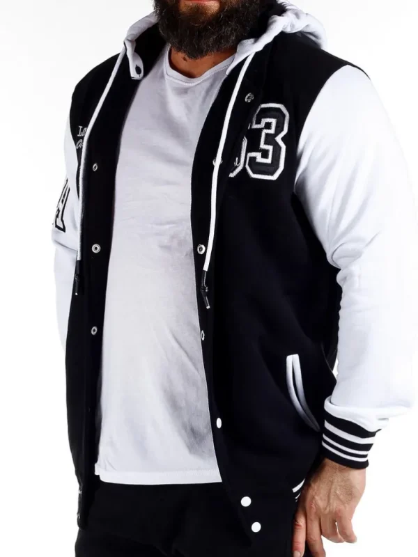 Los Angeles Collegejakke - Sort/Hvid^Rusty Neal Sale