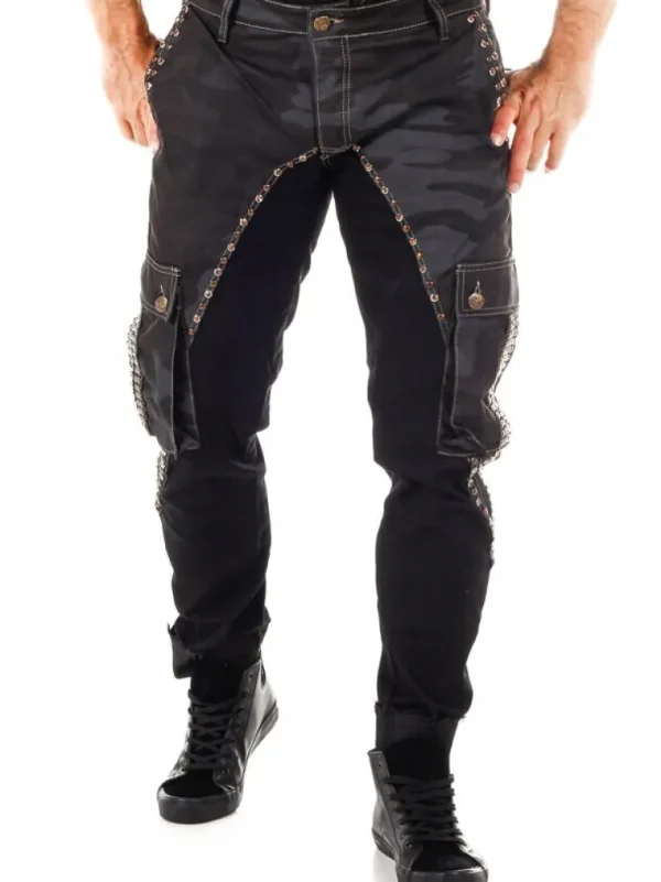 Marshal Jeans - Sort/Camo^Kingz Fashion