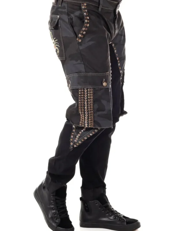 Marshal Jeans - Sort/Camo^Kingz Fashion