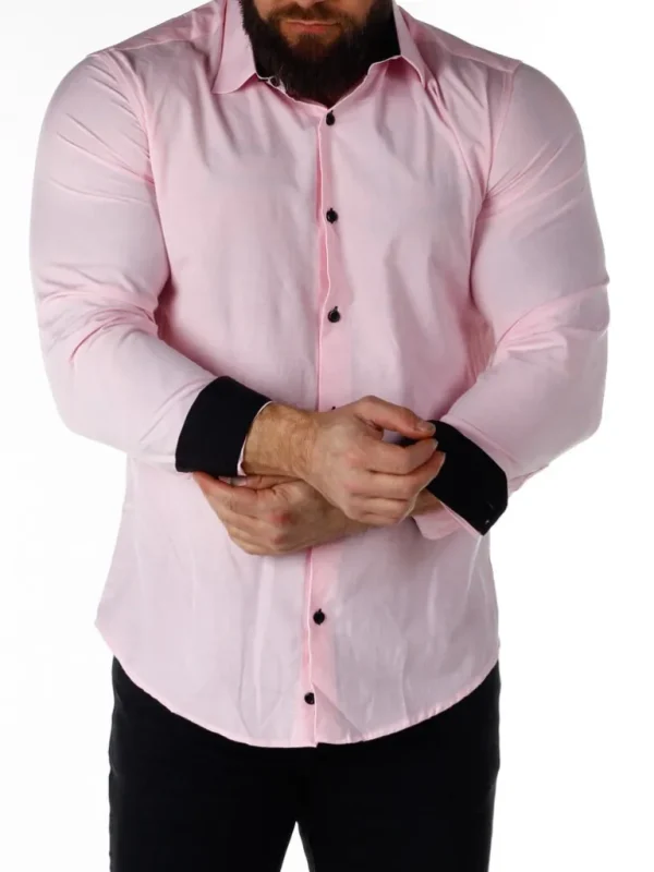 Obsess Skjorte - Lyserod/Sort^Rusty Neal Shop