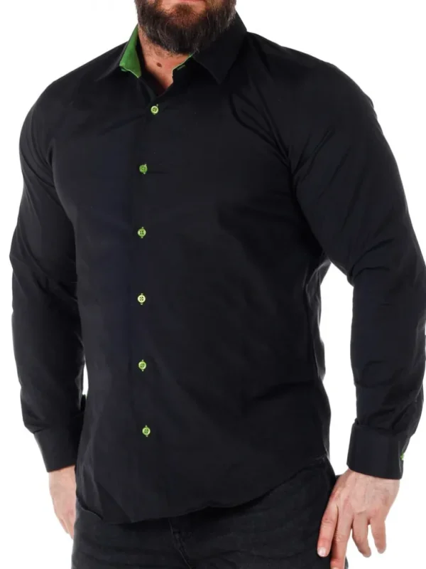 Obsess Skjorte - Sort/Gron^Rusty Neal Clearance