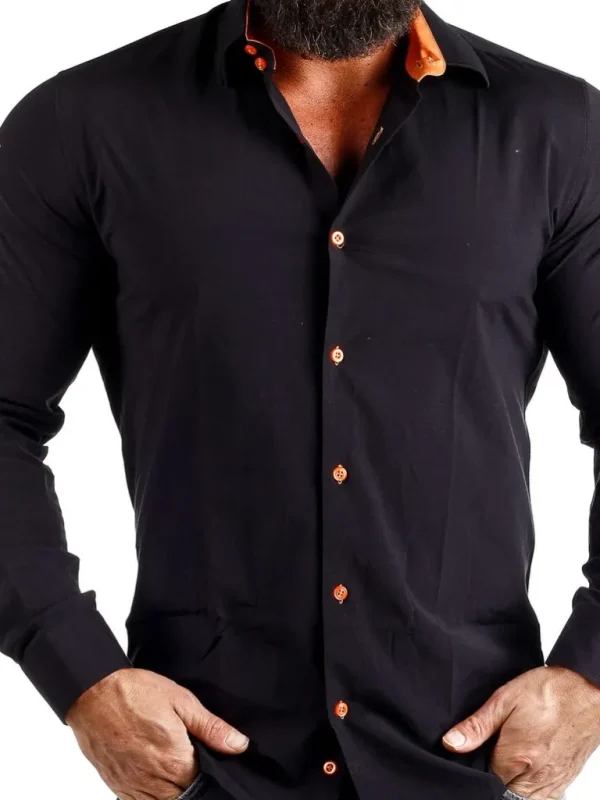 Obsess Skjorte - Sort/Orange^Rusty Neal Discount