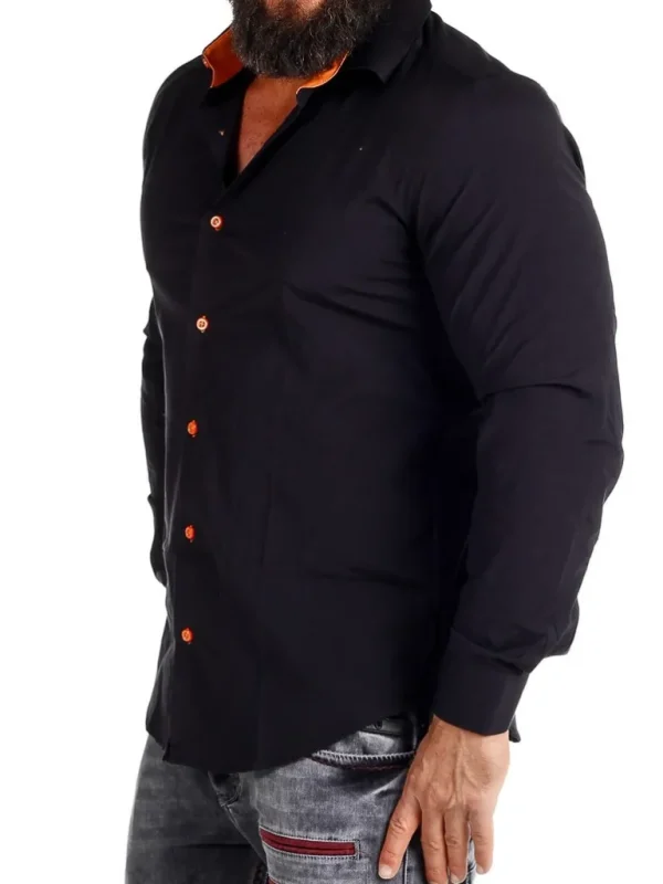 Obsess Skjorte - Sort/Orange^Rusty Neal Discount