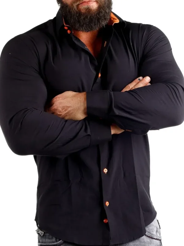 Obsess Skjorte - Sort/Orange^Rusty Neal Discount