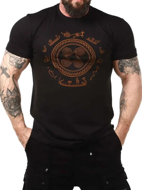 Solens Rejse T-Shirt - Sort^Old Norse Cheap