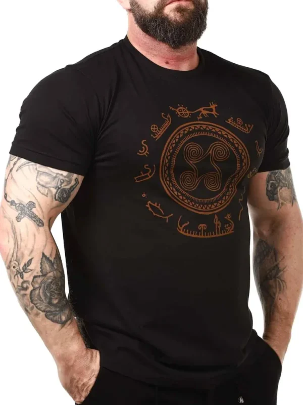 Solens Rejse T-Shirt - Sort^Old Norse Cheap