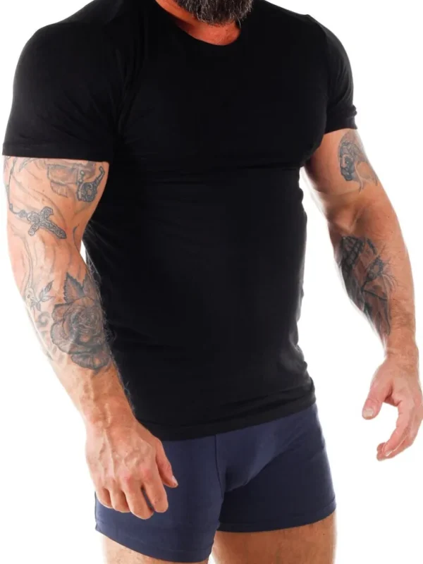 2-Pack Bamboo T-Shirt - Sort^Dovre Store