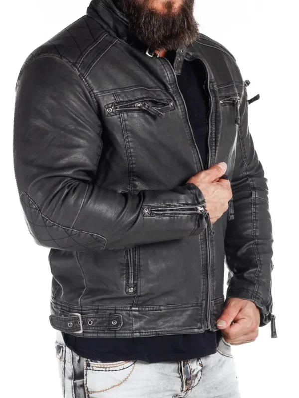 Racing Park Pu Skindjakke - Morkegra^Cipo & Baxx Sale