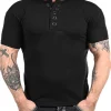 Rd Button T-Shirt - Sort^* Clearance