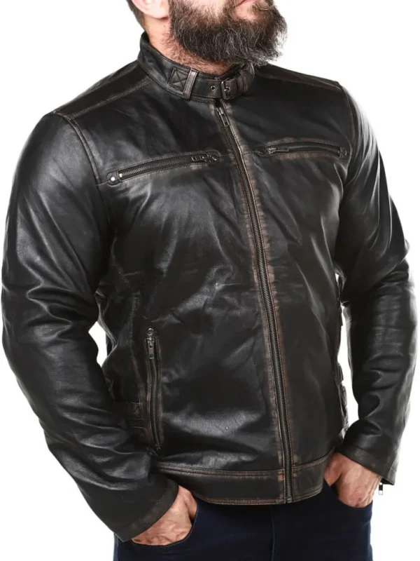 Rd Johnny Skindjakke - Dirty Black^* Sale