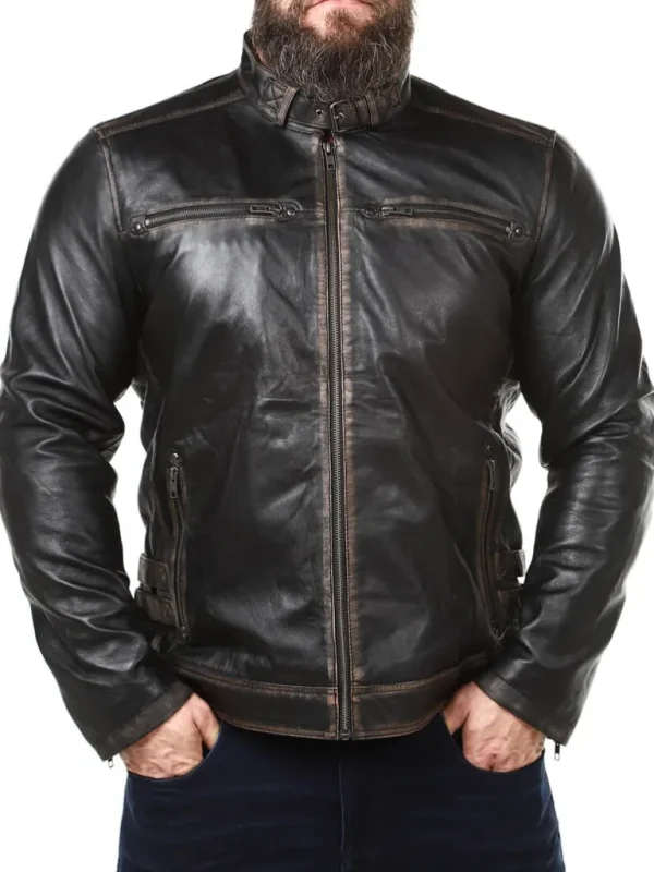 Rd Johnny Skindjakke - Dirty Black^* Sale