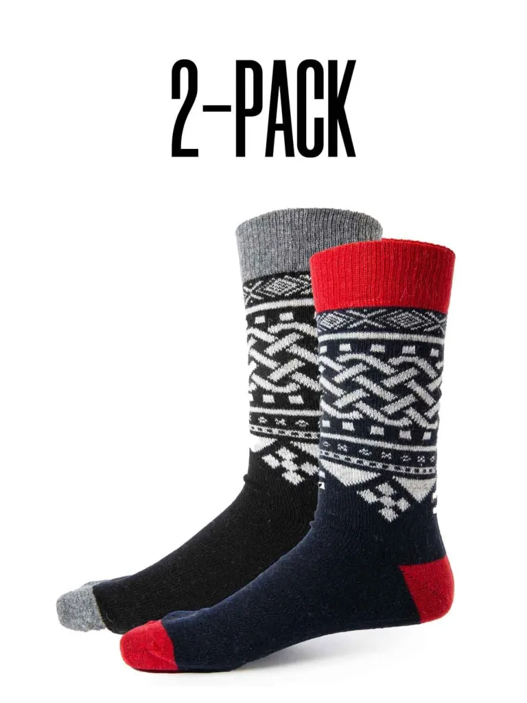 rd_pack_viking_uldstrmper_0.webp Rd 2-Pack Viking UldStrømper - Bla/Sort^* Cheap
