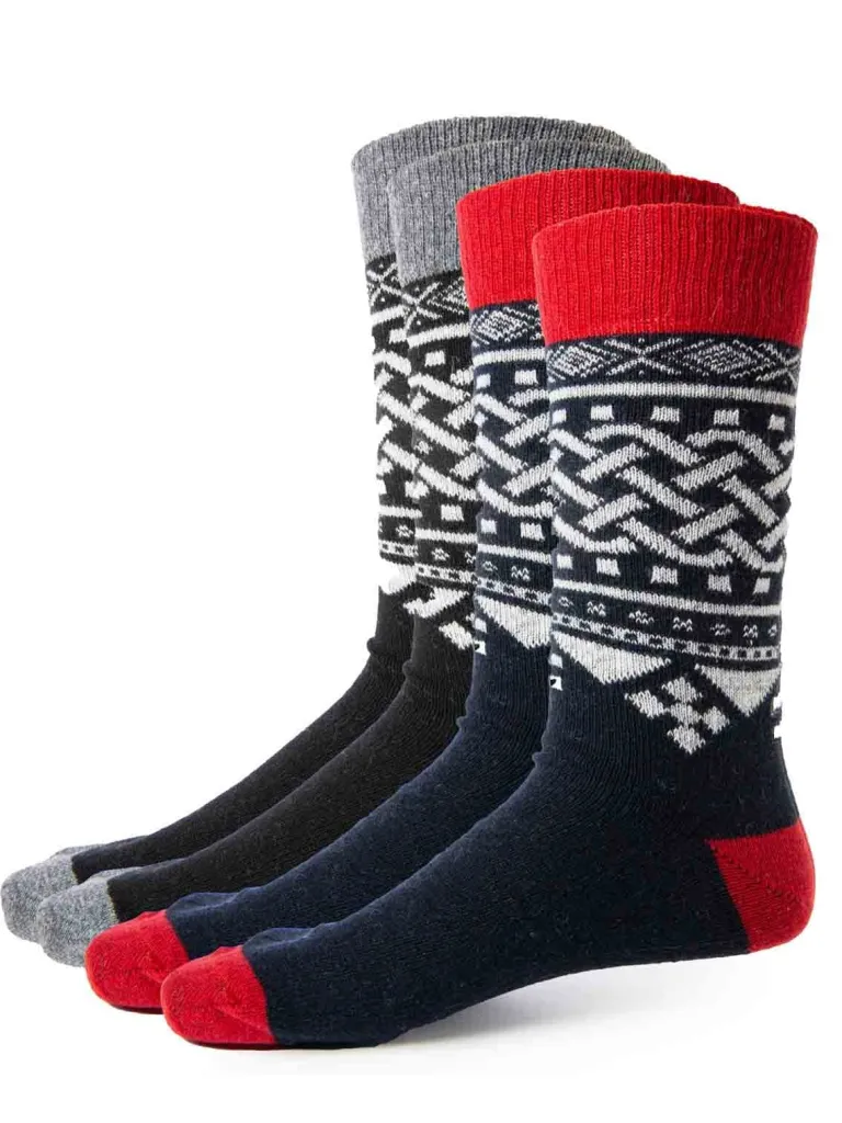 rd_pack_viking_uldstrmper_1.webp Rd 2-Pack Viking UldStrømper - Bla/Sort^* Cheap