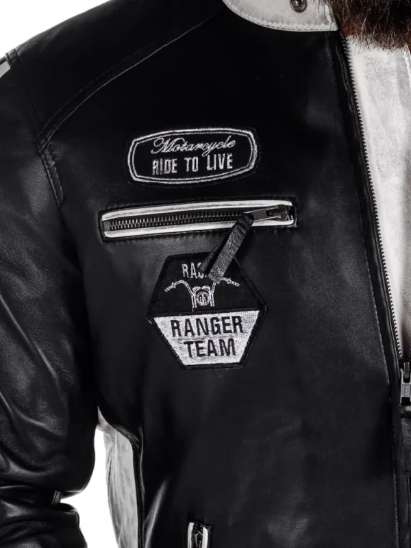 Rd Ride To Live Skindjakke - Sort/Hvid^* Shop