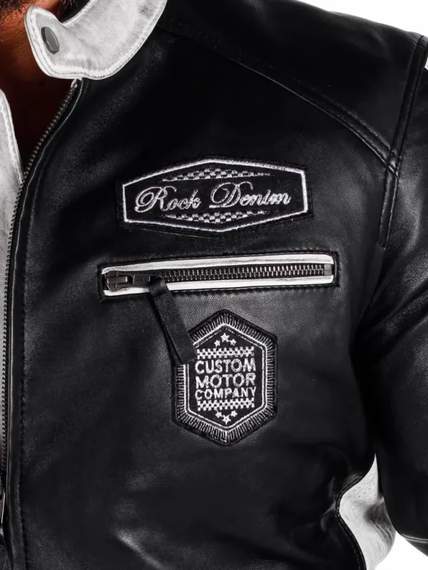 Rd Ride To Live Skindjakke - Sort/Hvid^* Shop